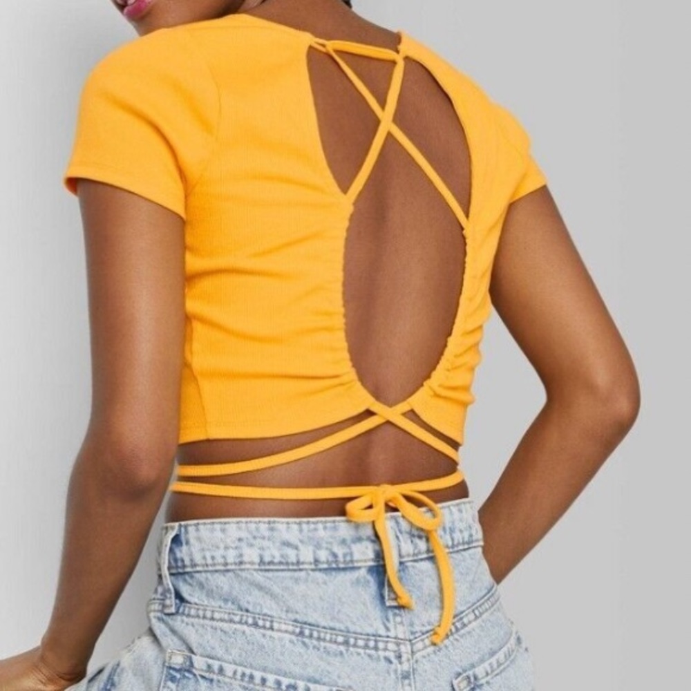 Wild Fable Lace-Up Back Baby T-Shirt
